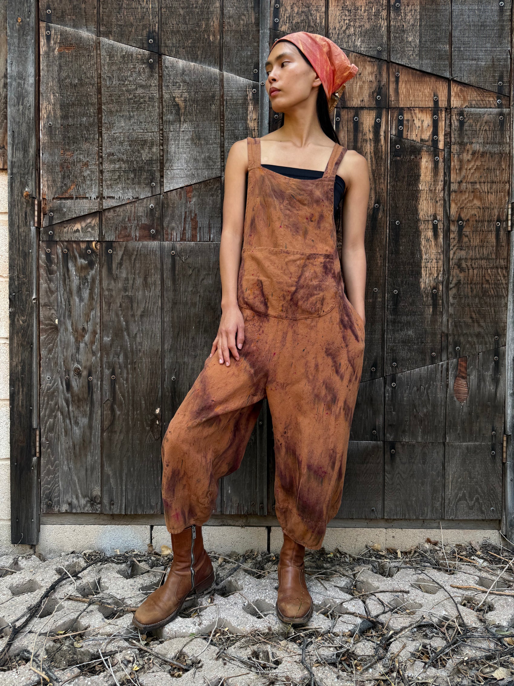 Hand-Dyed Cotton Overalls (Size 1)