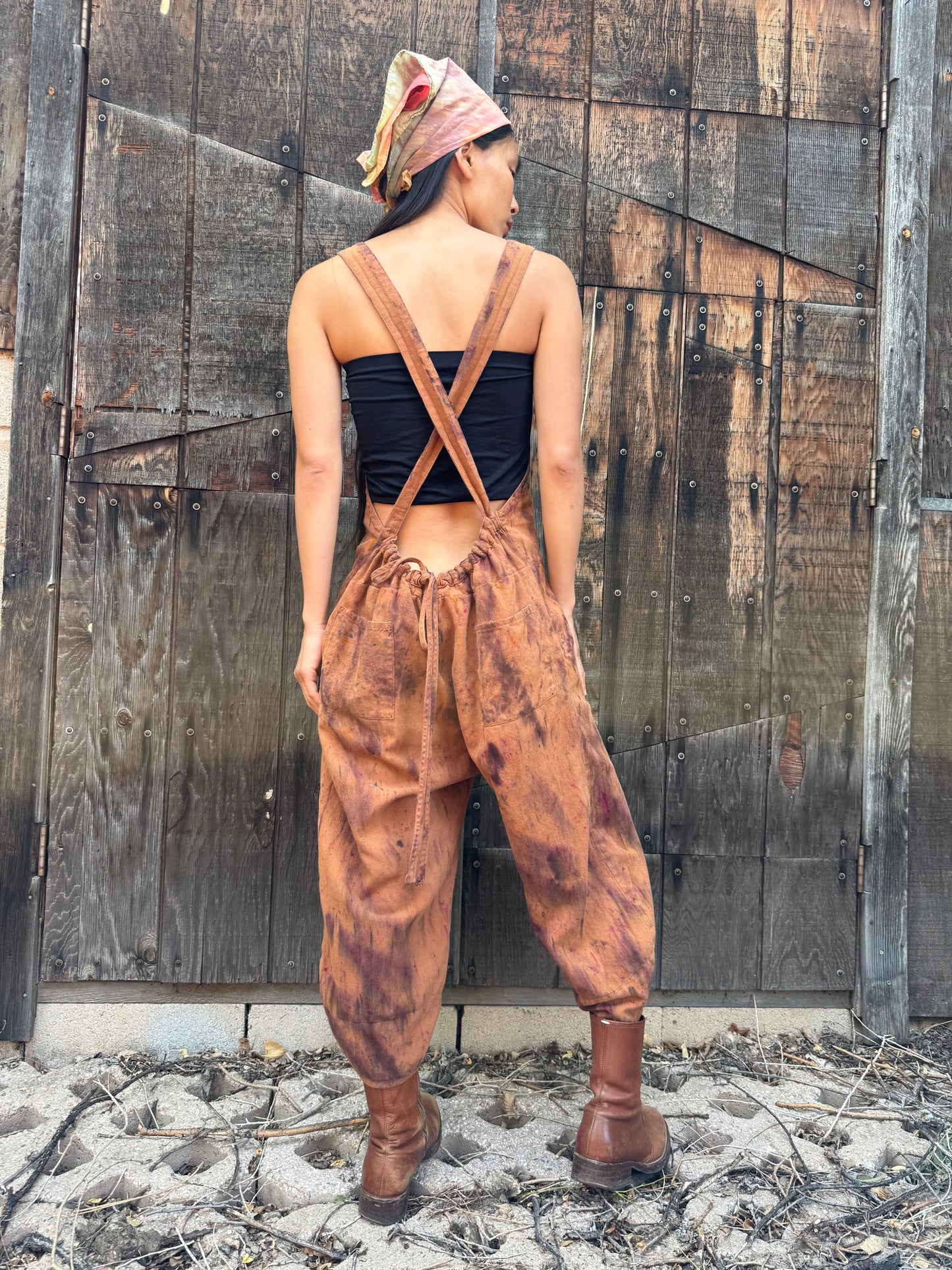 Hand-Dyed Cotton Overalls (Size 1)