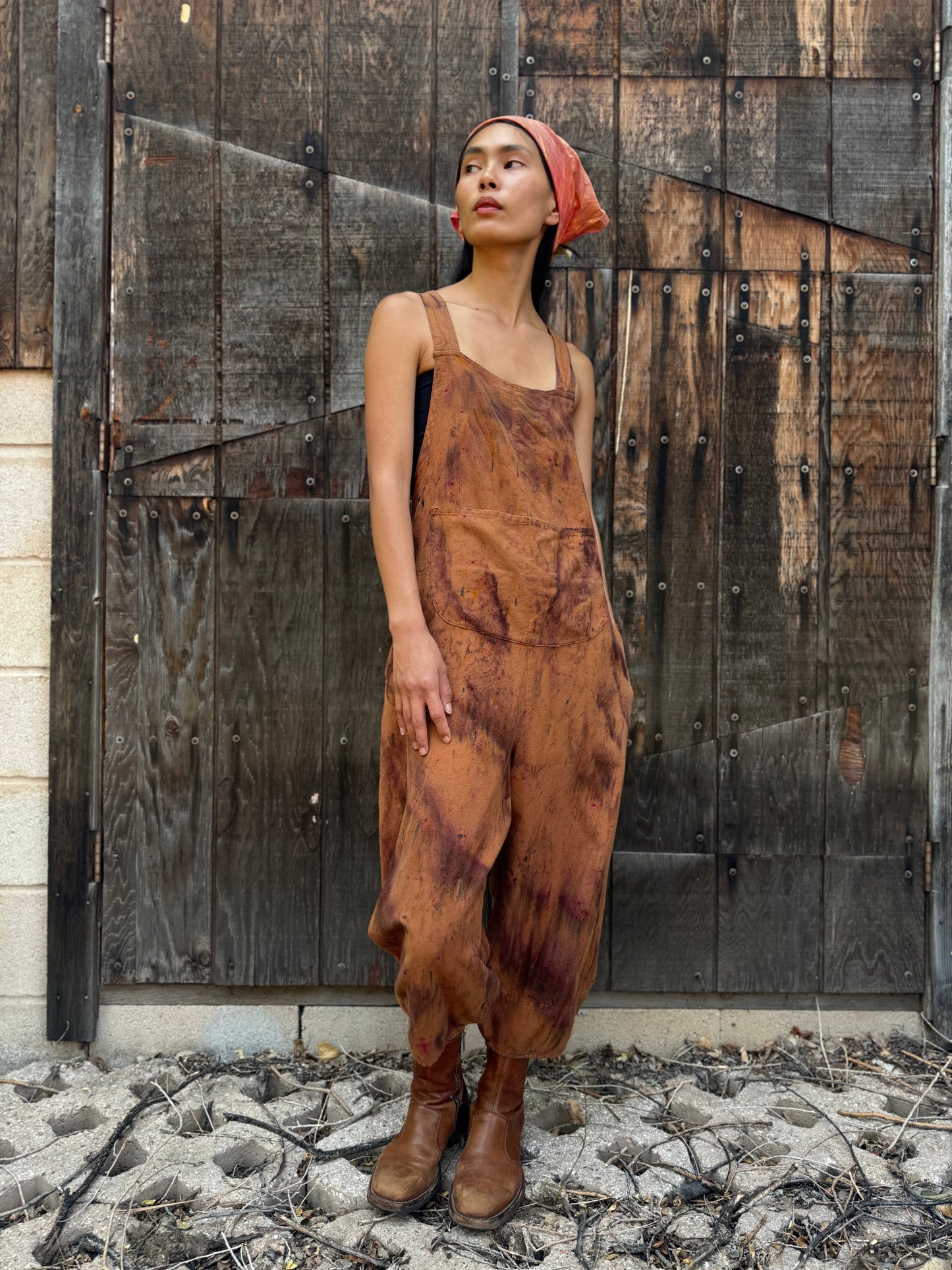 Hand-Dyed Cotton Overalls (Size 1)