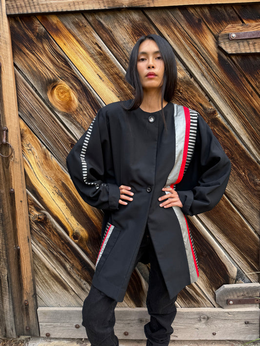 Vintage 80s Silk Patchwork Jacket
