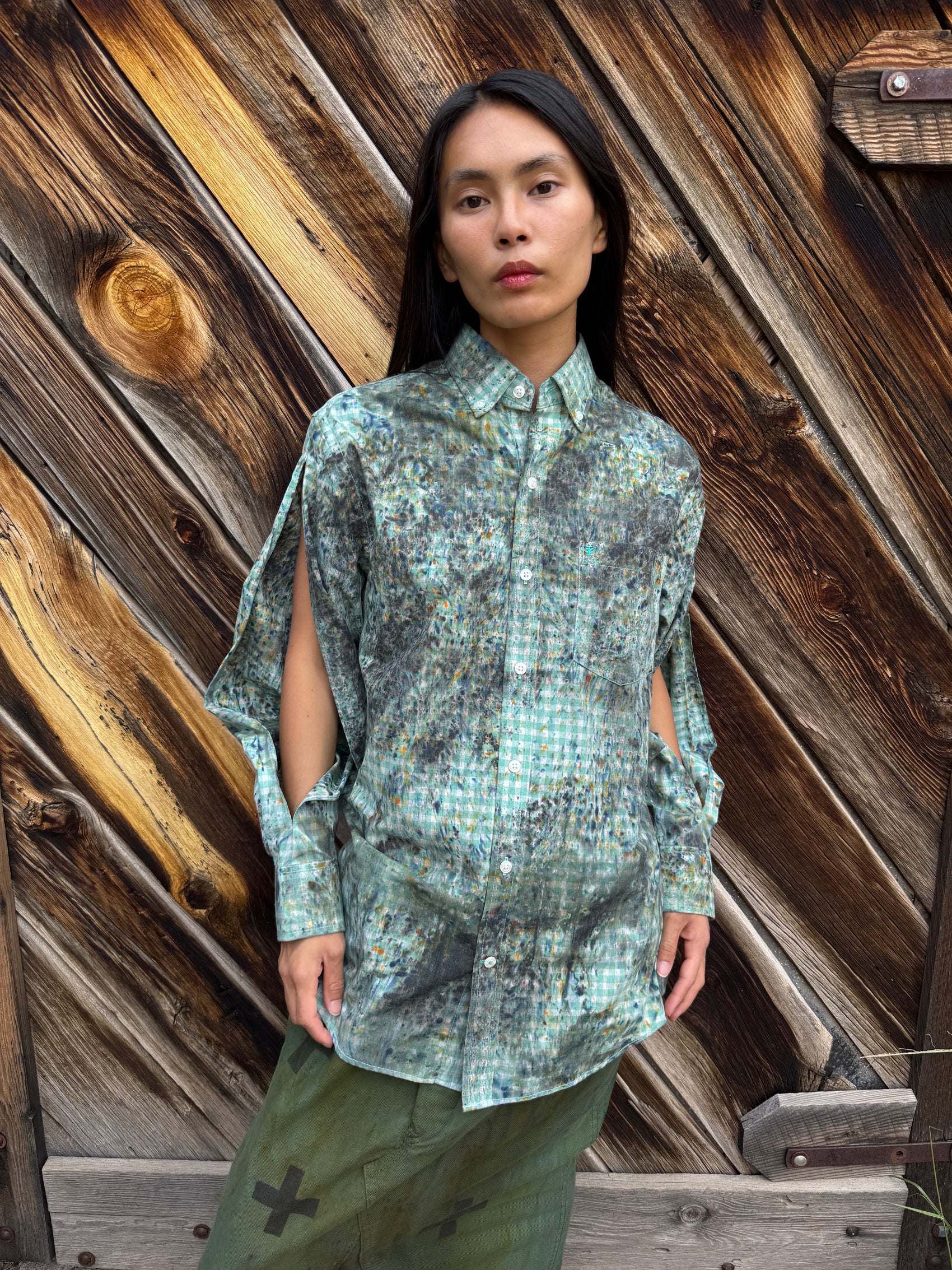 Upcycled Vintage Gingham Shirt