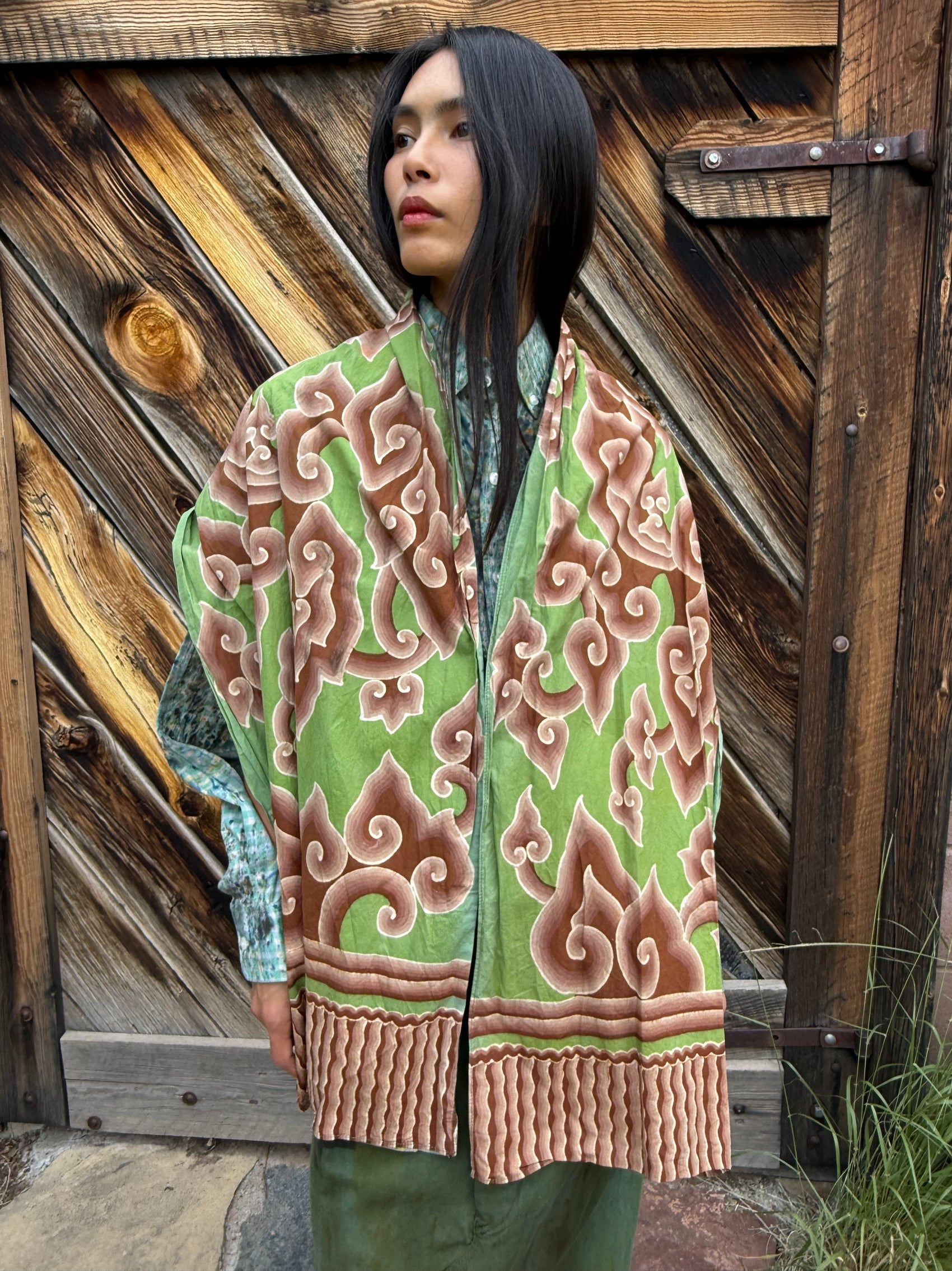 Vintage Balinese Batik Scarf