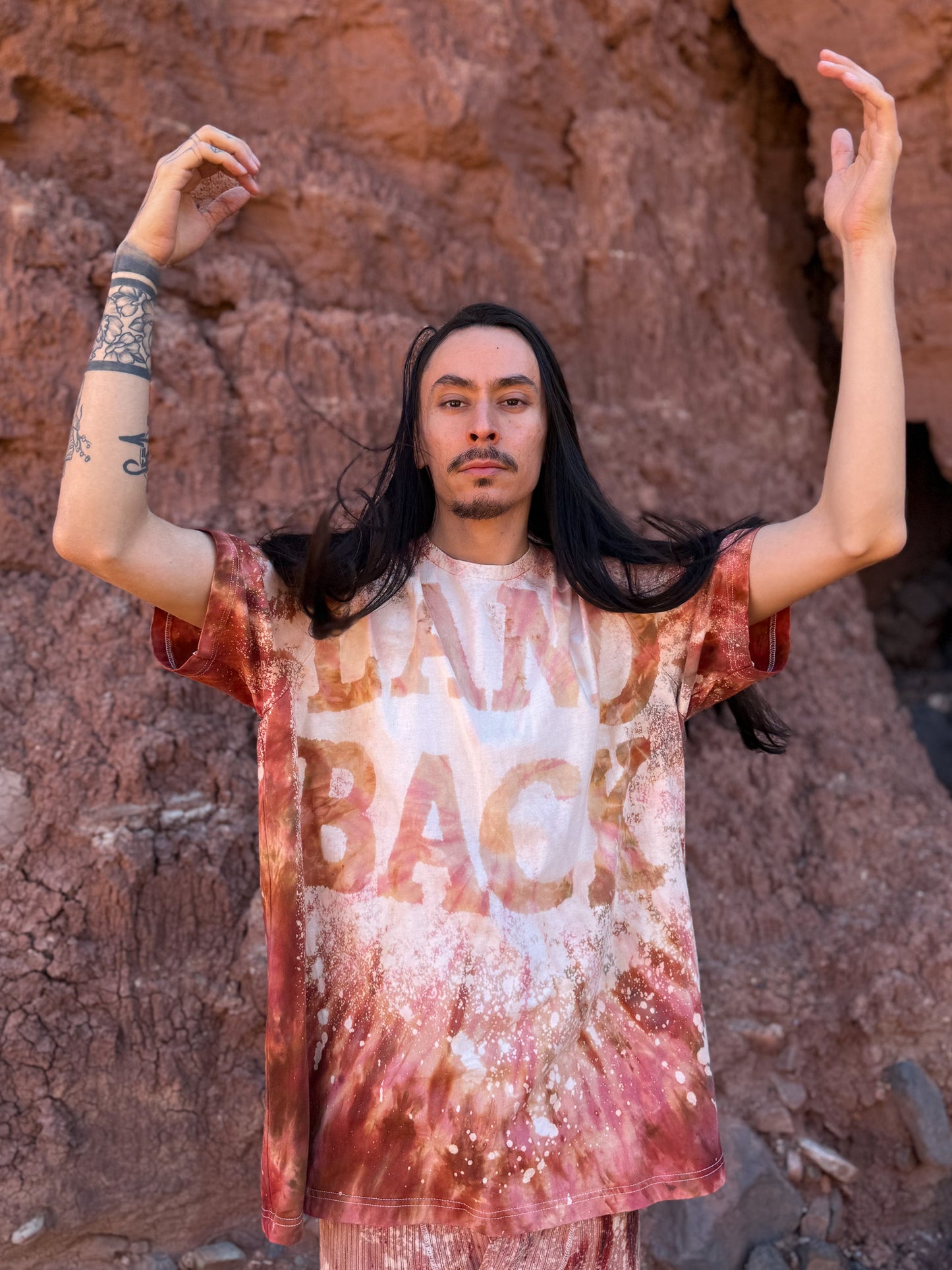 Limited Edition Hand Dyed Land Back Tee 56 x 33