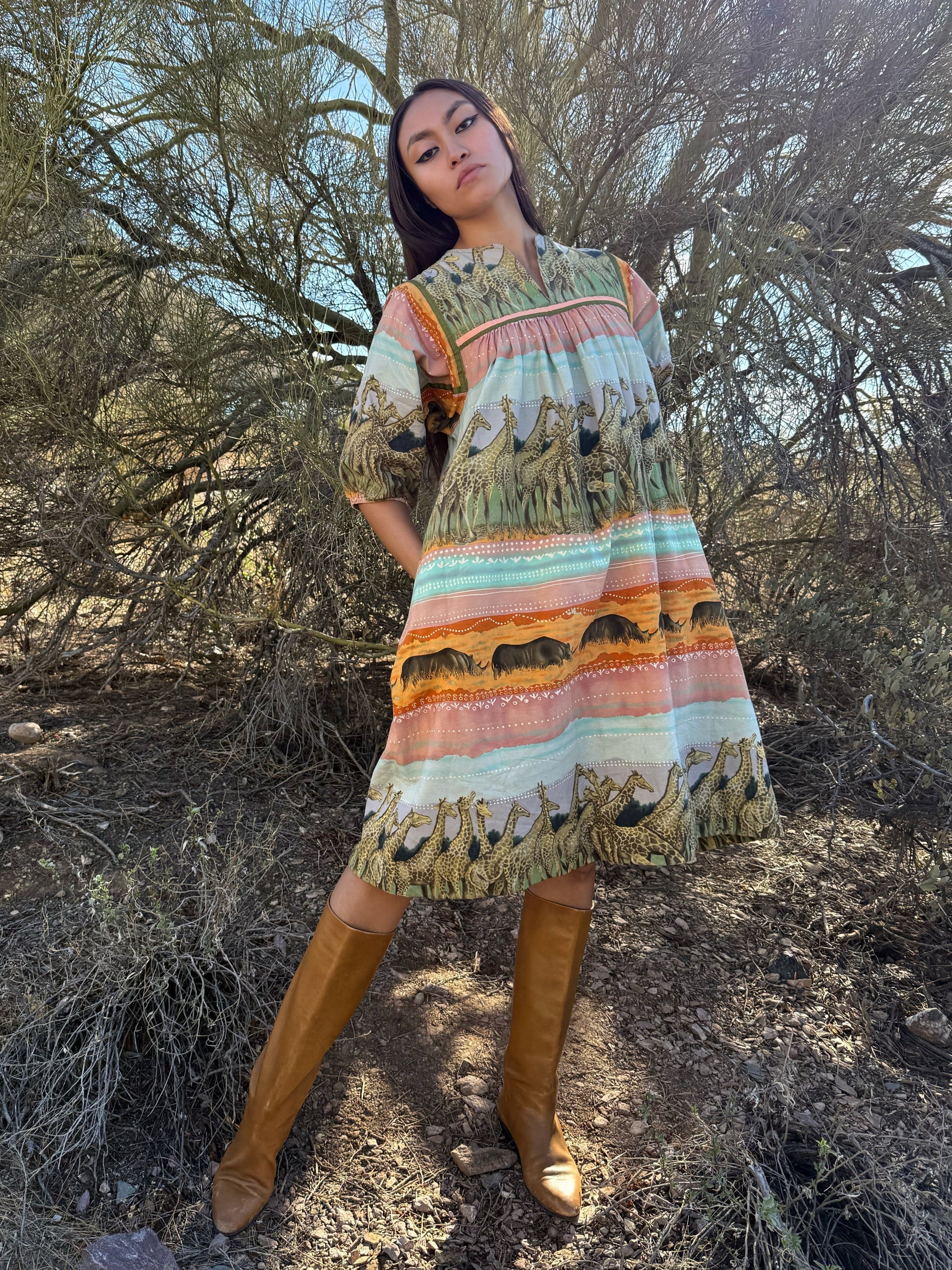 Vintage 70s Caftan Dress