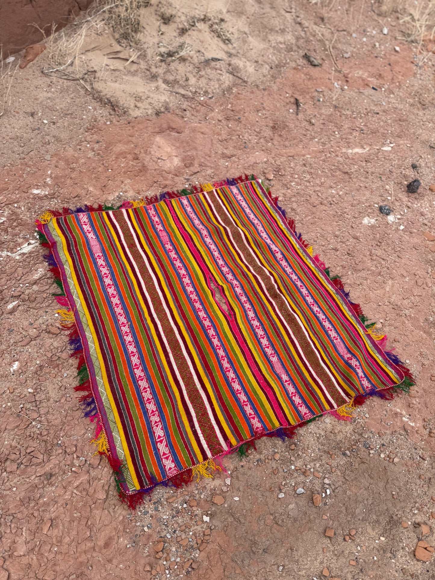 Vintage Handwoven Peruvian Poncho