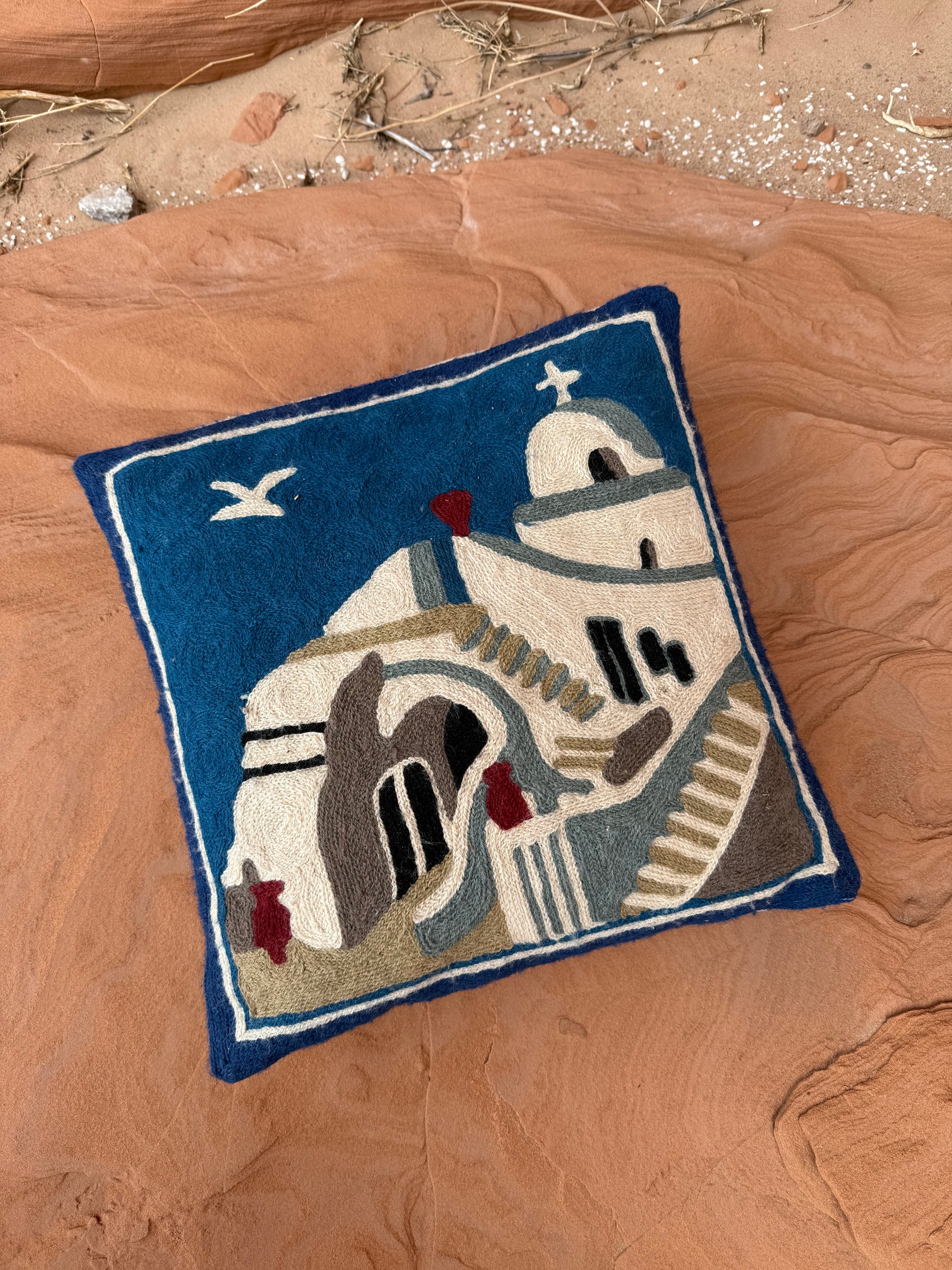 Vintage Southwest Embroidered Pillow