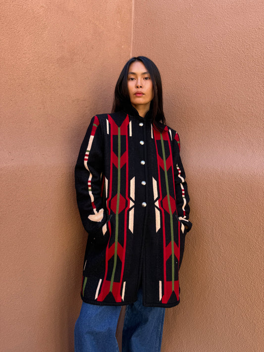 Vintage Reversible Blanket Coat