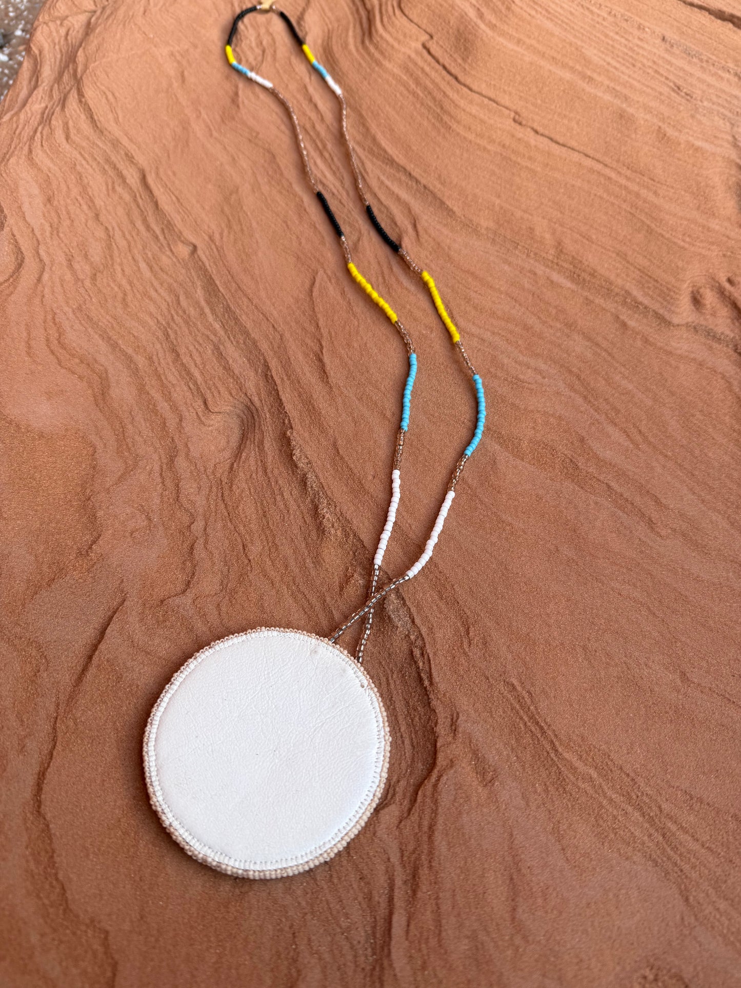 Navajo Made Beaded Medallion Necklace