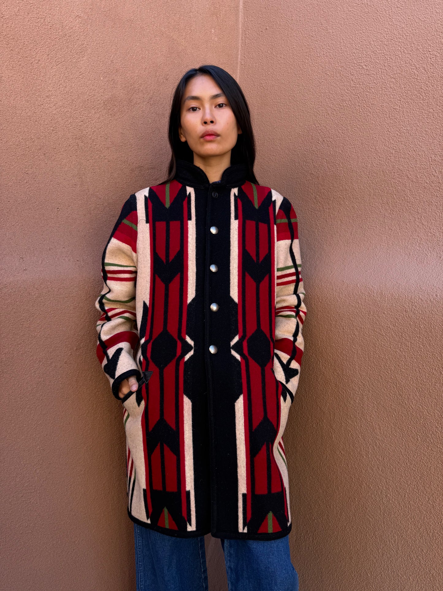 Vintage Reversible Blanket Coat