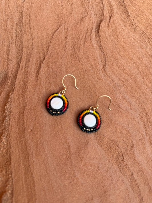 Mini Fire and Ice Beaded Earrings by Nicholas Pope