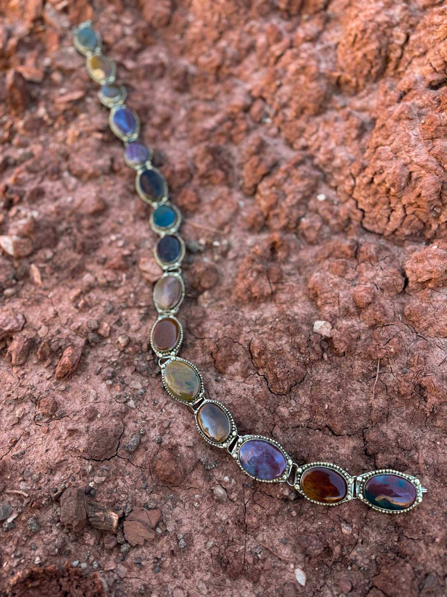 Rare Vintage 70s Agate Belt