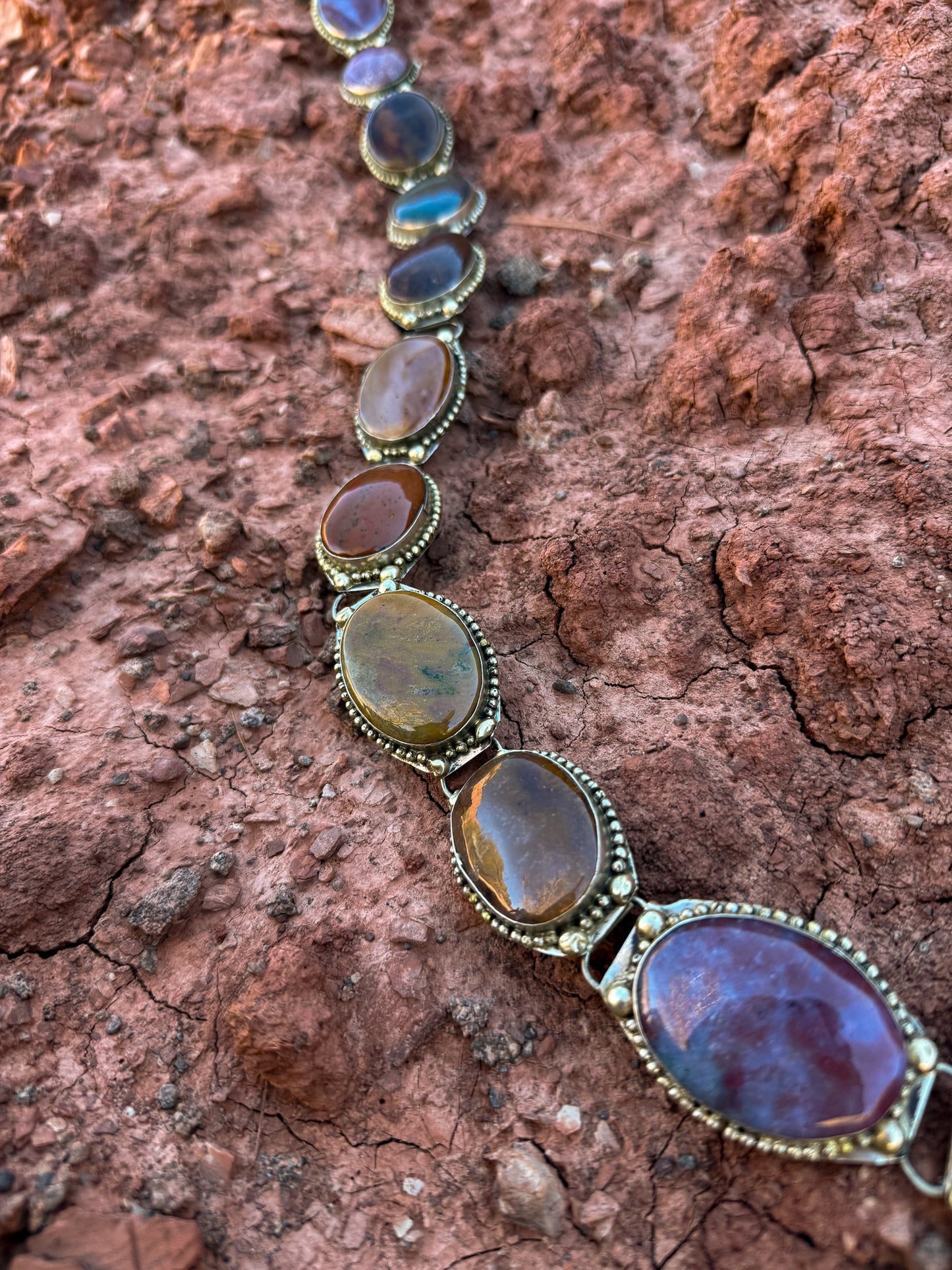 Rare Vintage 70s Agate Belt