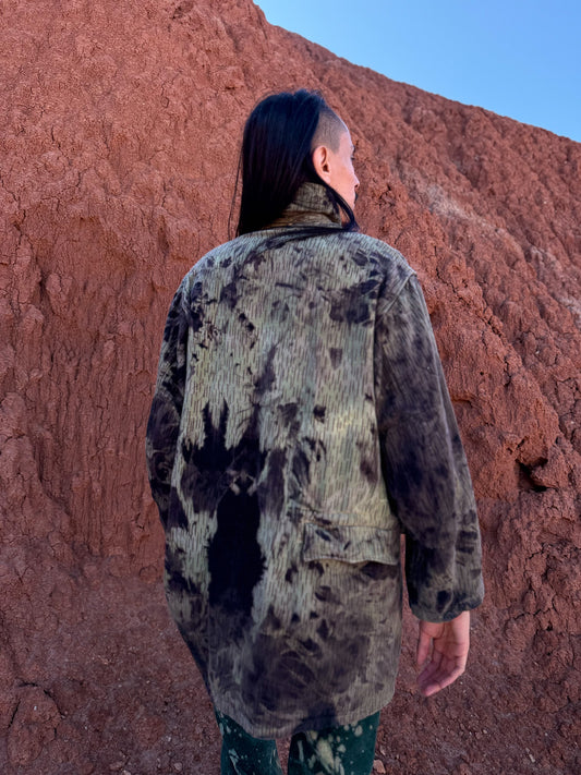 Upcycled Vintage Cotton Canvas Camo Jacket