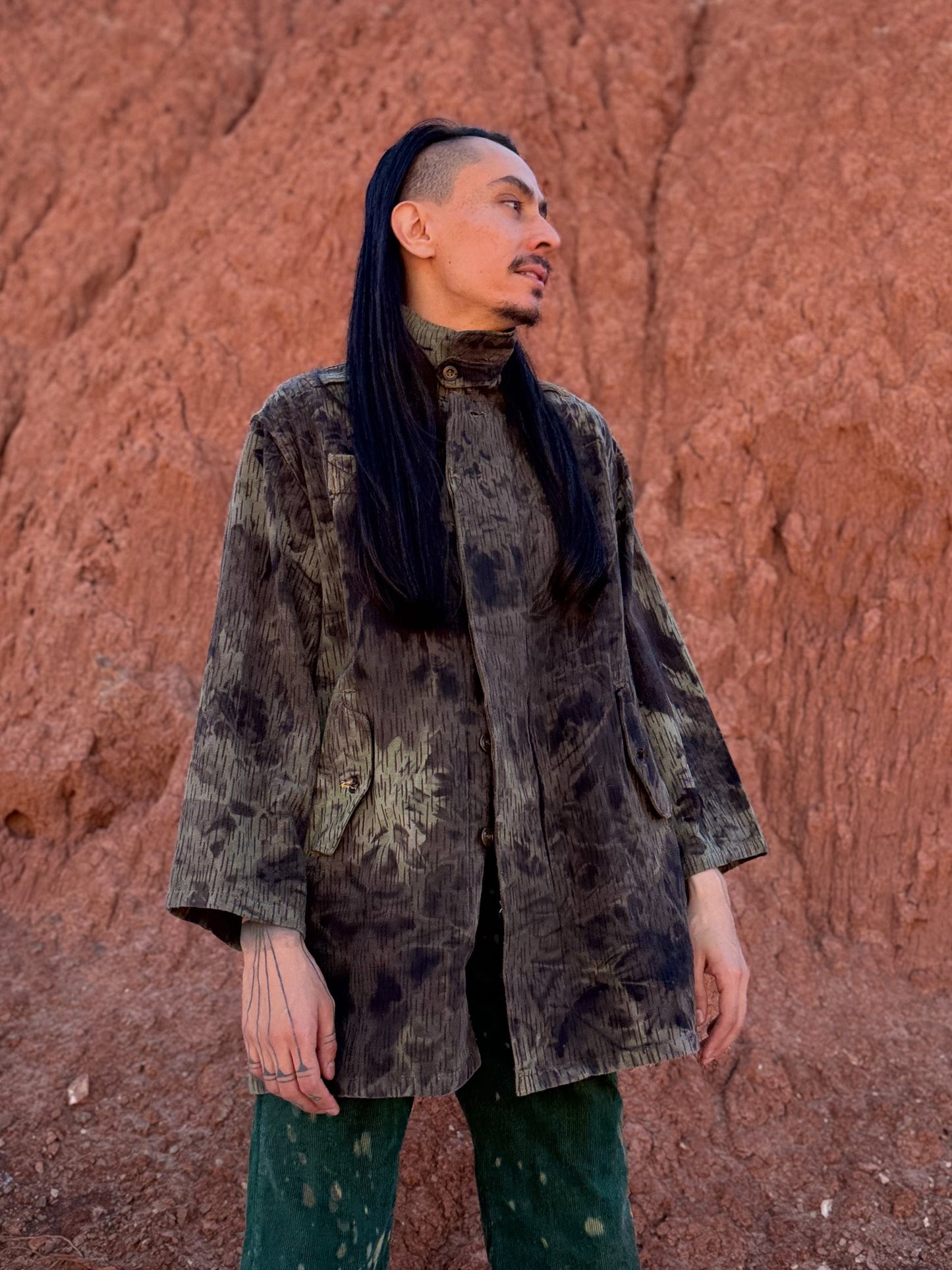Upcycled Vintage Cotton Canvas Camo Jacket