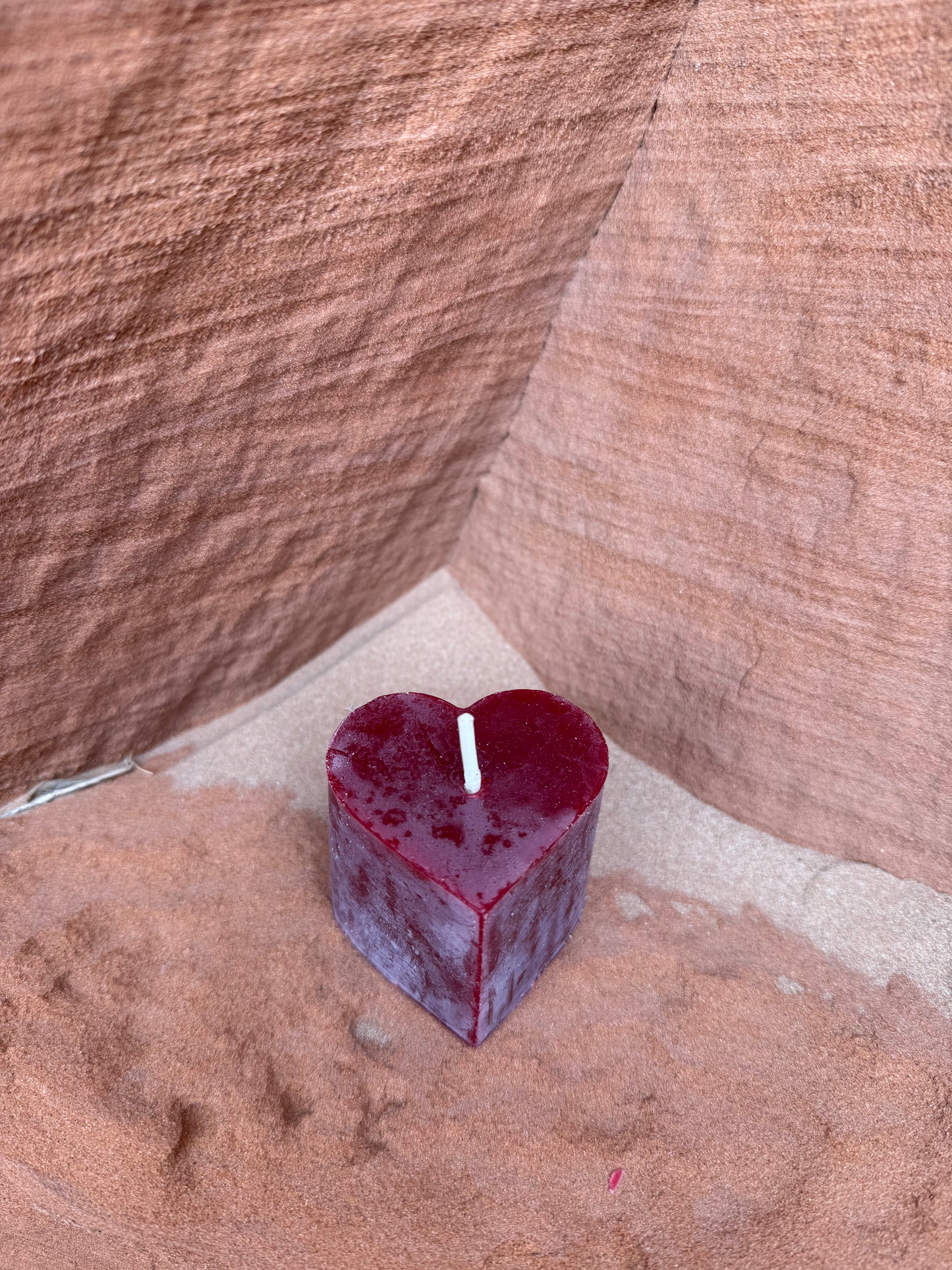Beeswax Heart Candle