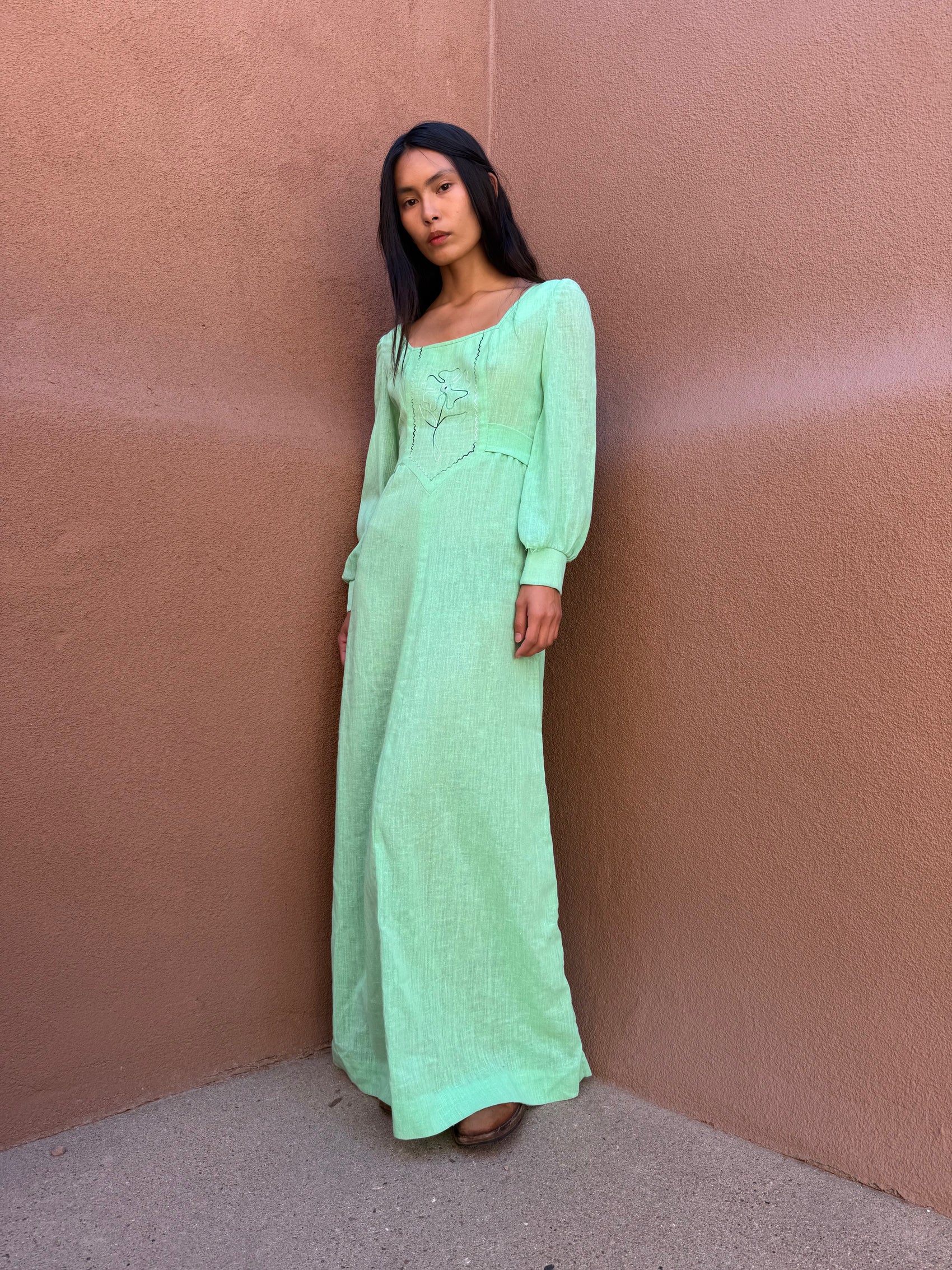 Vintage 70s Maxi Dress – Mint Julep