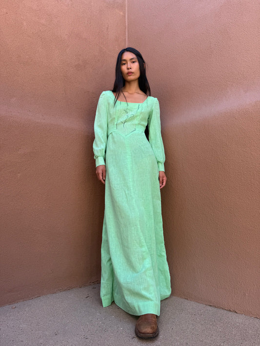 Vintage 70s Maxi Dress – Mint Julep