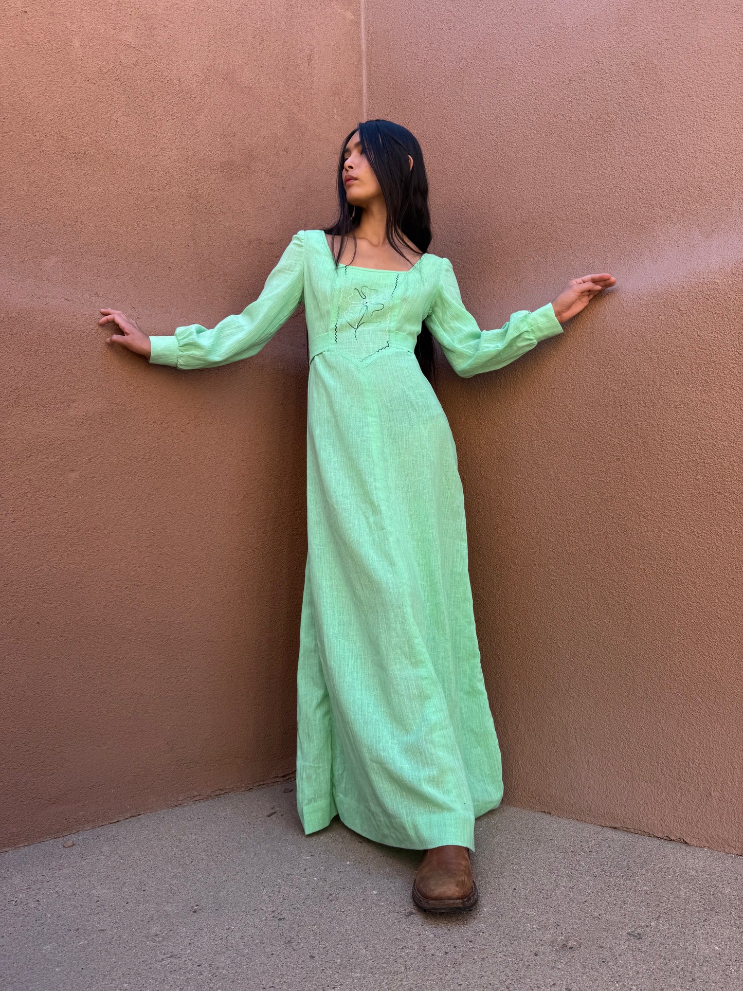 Vintage 70s Maxi Dress – Mint Julep
