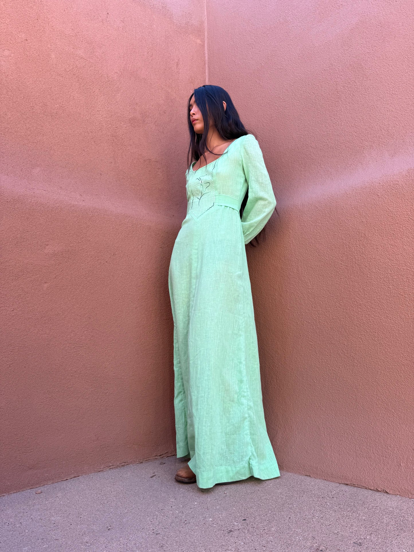 Vintage 70s Maxi Dress – Mint Julep