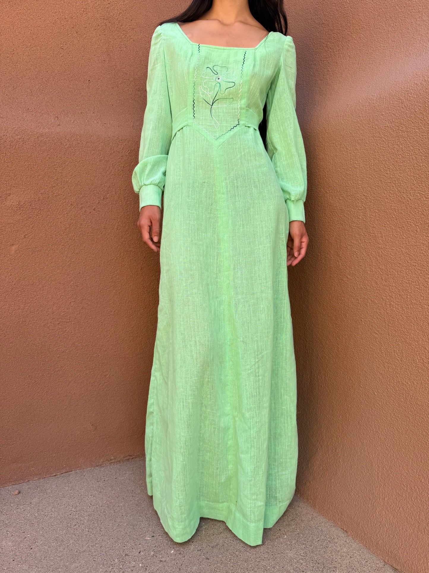 Vintage 70s Maxi Dress – Mint Julep
