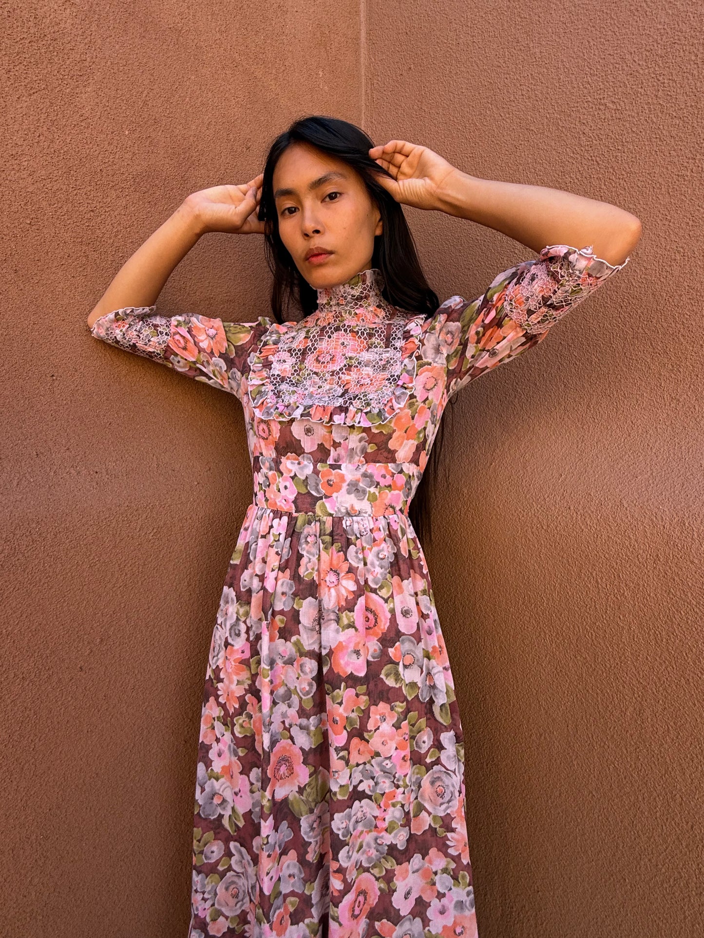Vintage 70s Maxi Dress – Bohemian Floral Dream