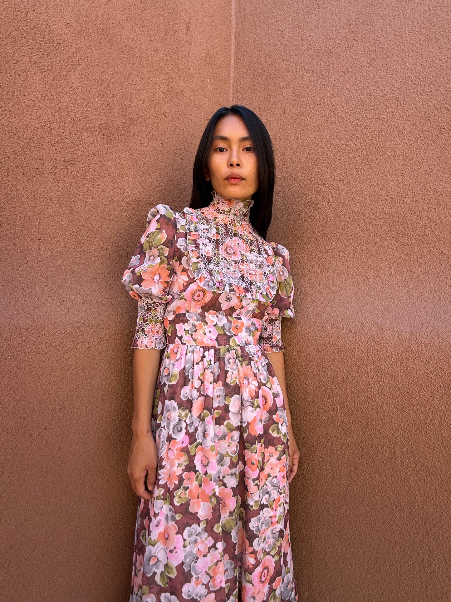 Vintage 70s Maxi Dress – Bohemian Floral Dream