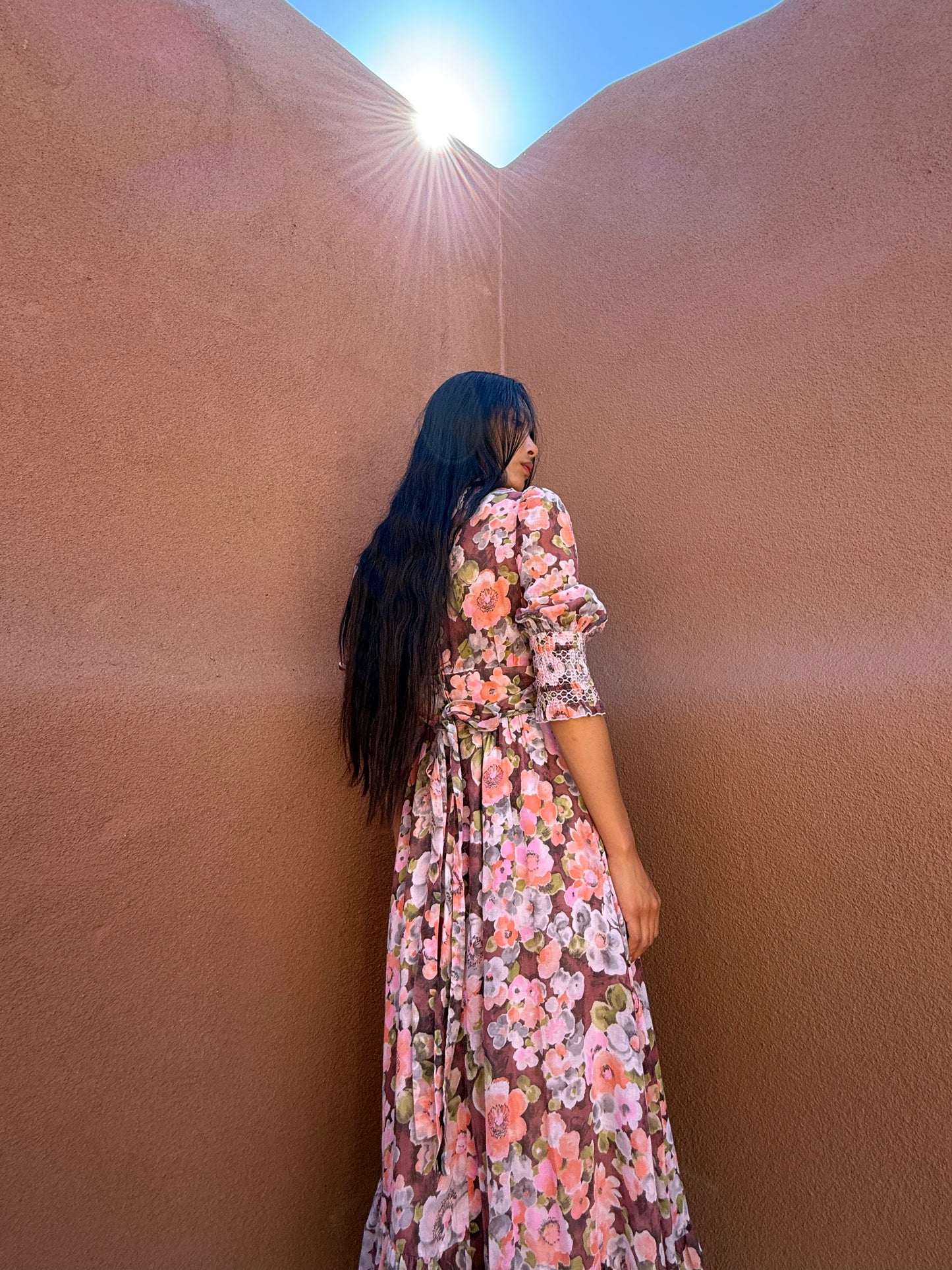 Vintage 70s Maxi Dress – Bohemian Floral Dream