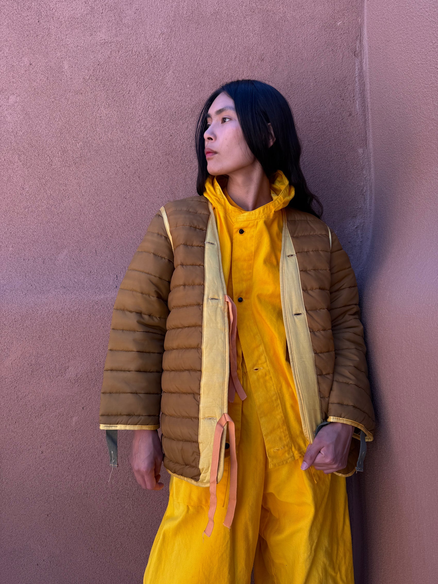 Vintage Military Quilted Cardigan