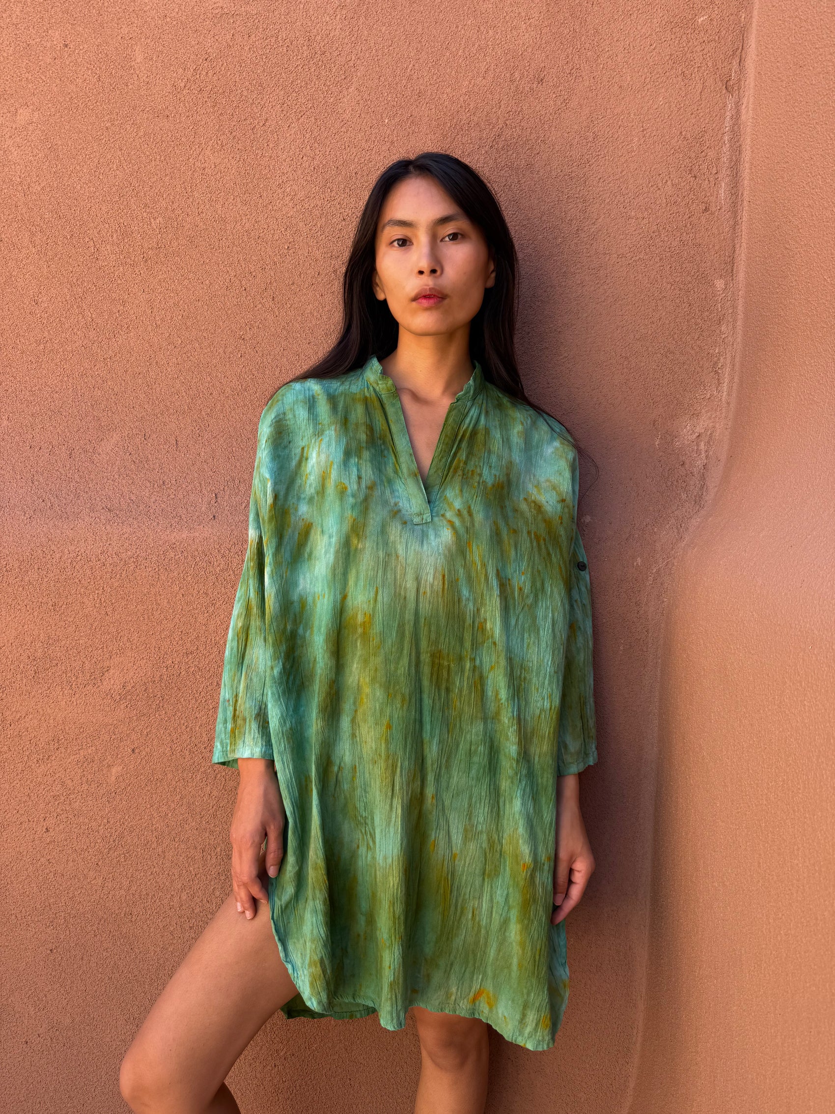 Limited Edition Hand Dyed Gauze Shirts - Tide Pool
