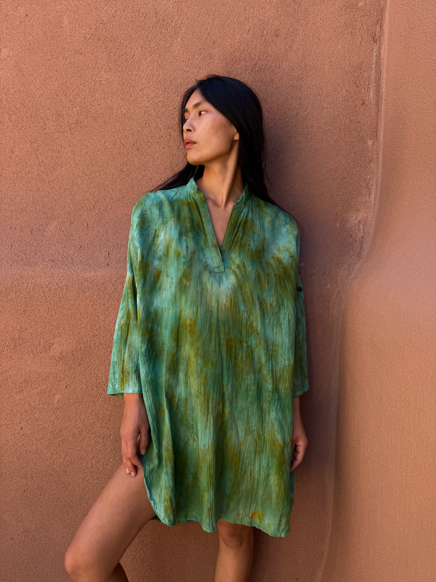 Limited Edition Hand Dyed Gauze Shirts - Tide Pool