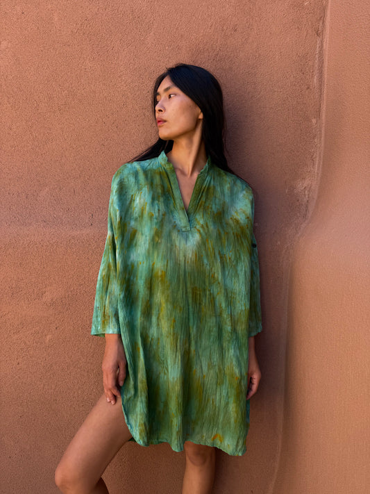 Limited Edition Hand Dyed Gauze Shirts - Tide Pool