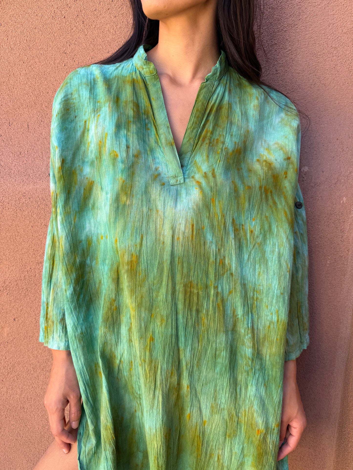 Limited Edition Hand Dyed Gauze Shirts - Tide Pool