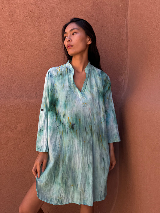 Limited Edition Hand Dyed Gauze Shirts - Sea Glass
