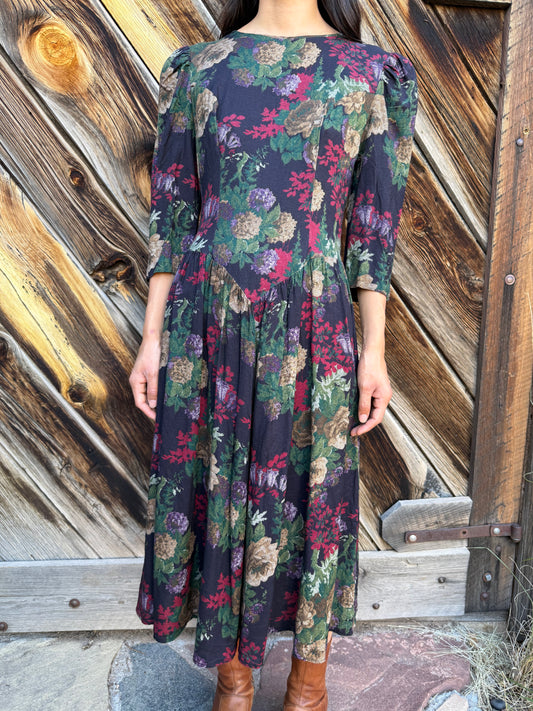Vintage 80s Floral Dress