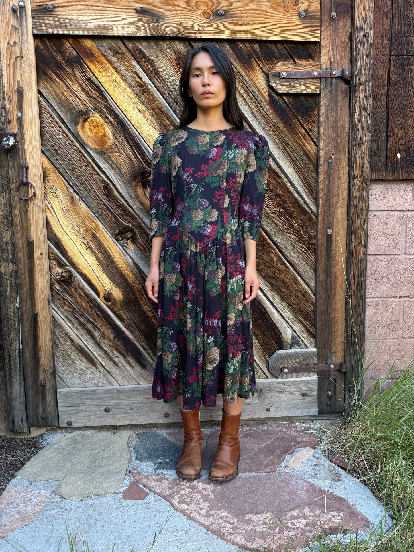 Vintage 80s Floral Dress