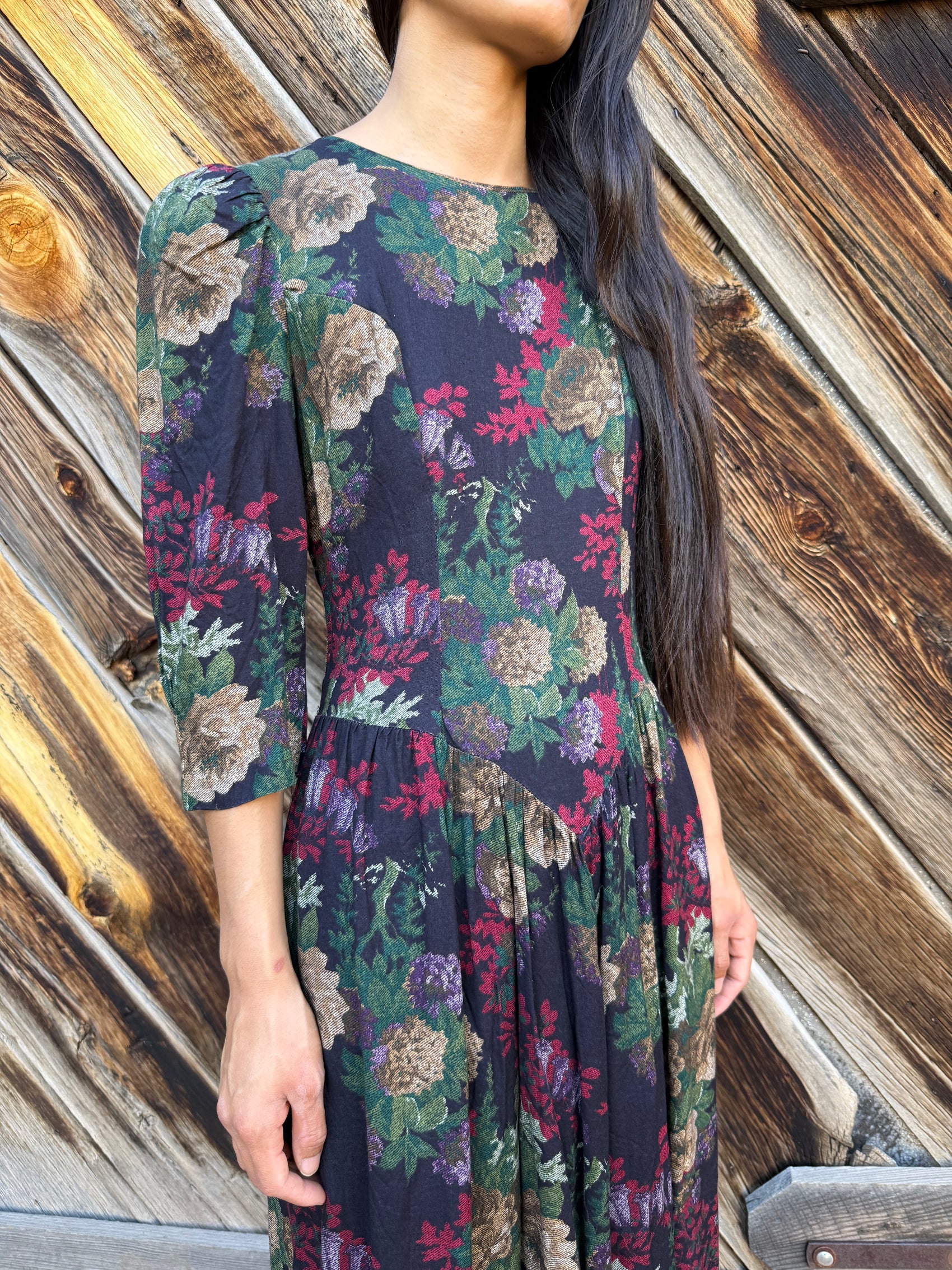 Vintage 80s Floral Dress