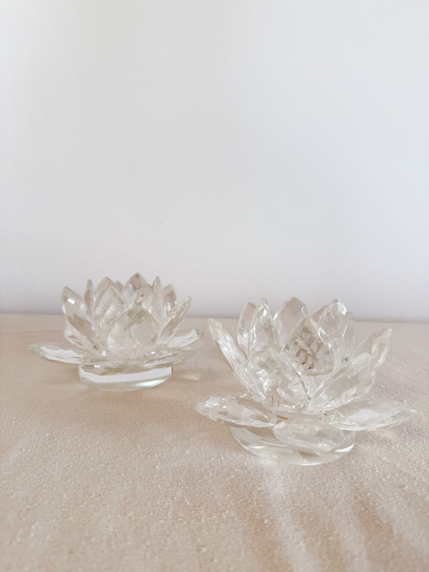 Vintage Crystal Votive Holders (Set of 2)