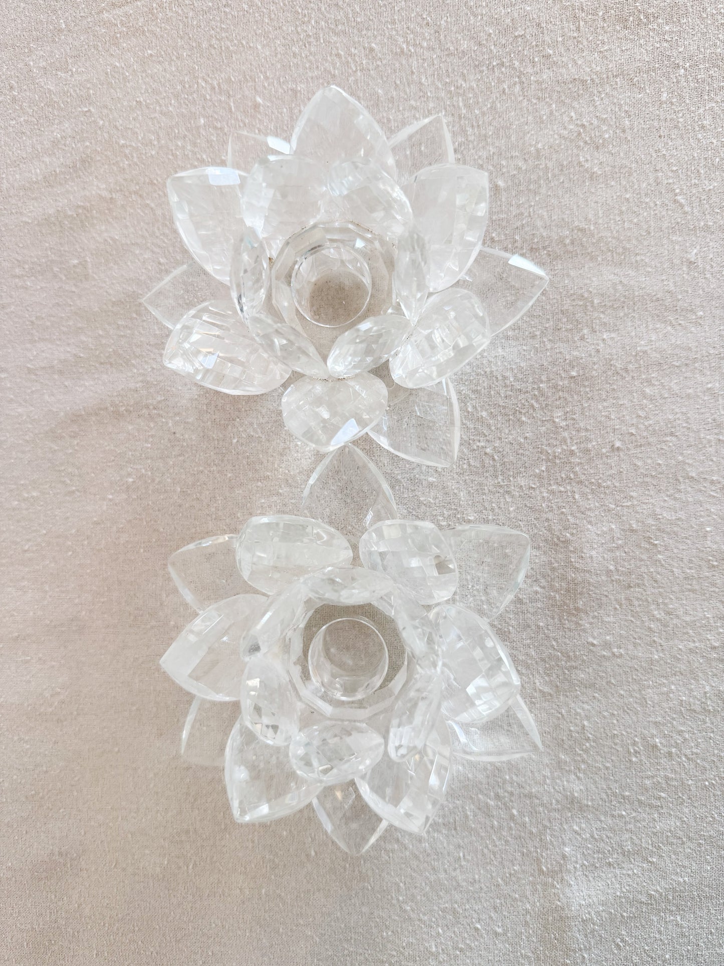 Vintage Crystal Votive Holders (Set of 2)