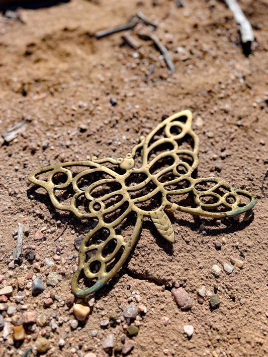 Vintage Brass Butterfly Trivets