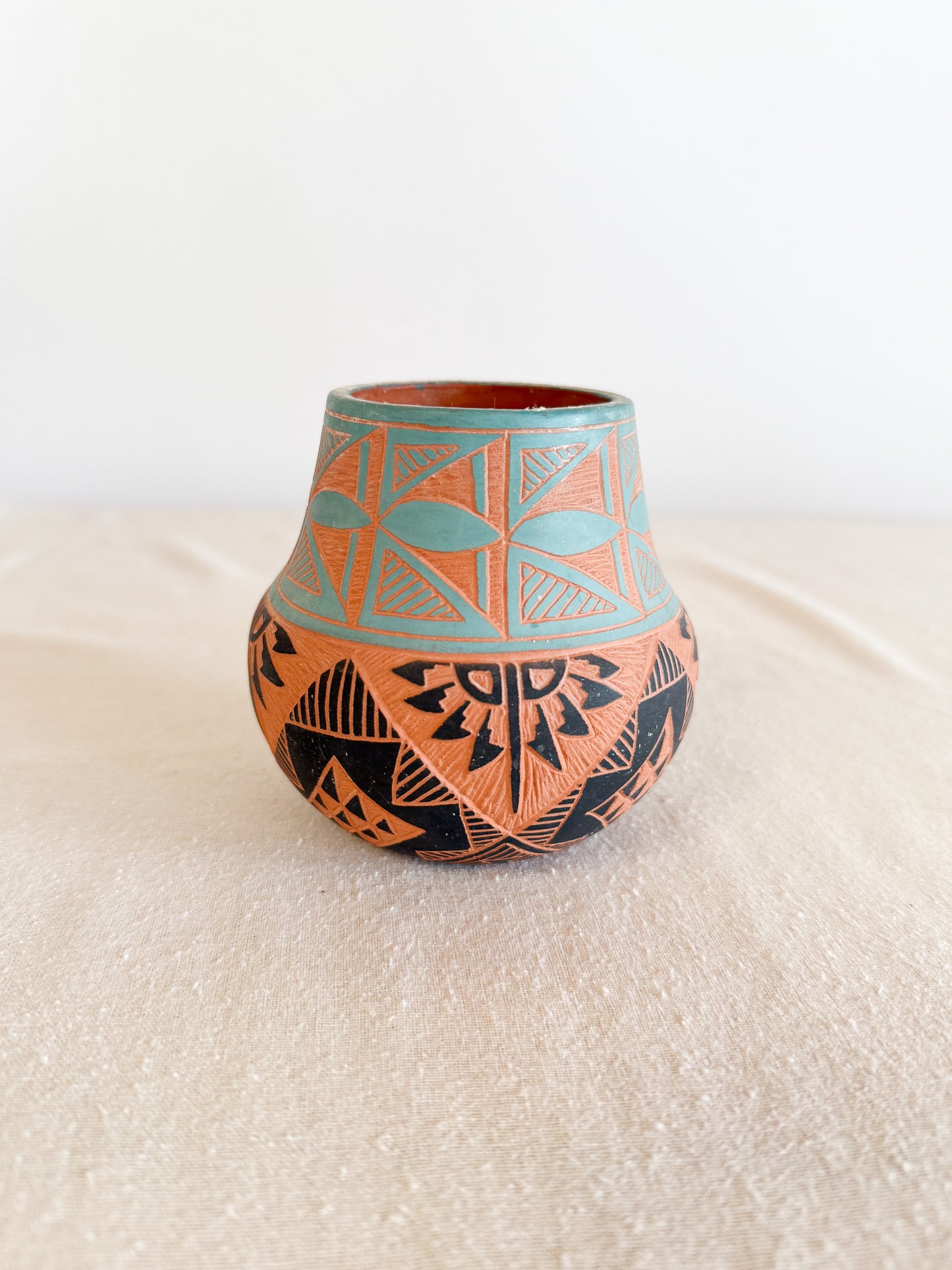 Acoma Etched Pottery by artist Antonio