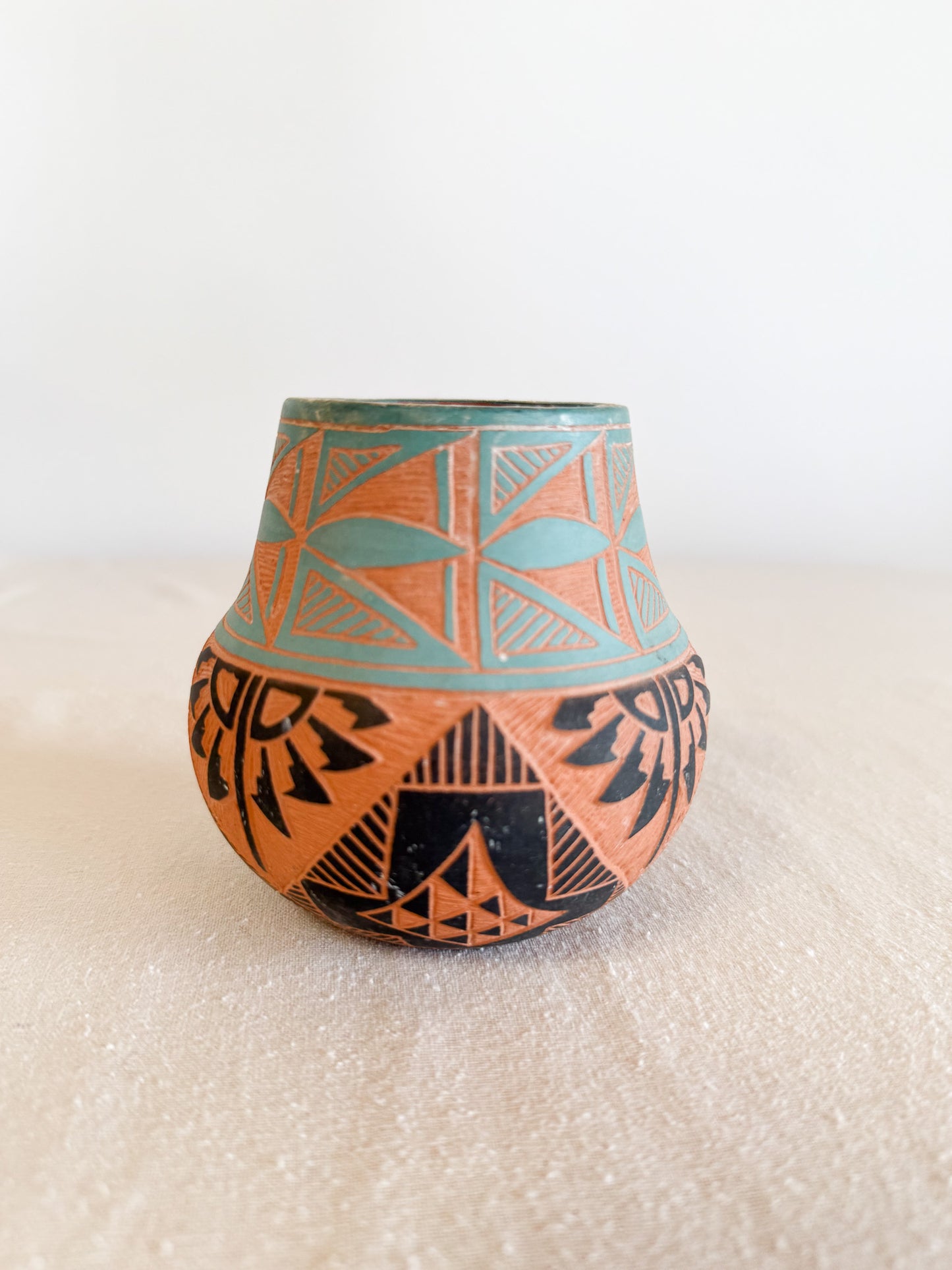 Acoma Etched Pottery by artist Antonio