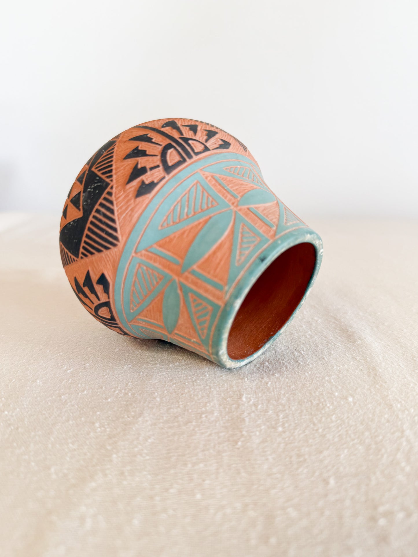 Acoma Etched Pottery by artist Antonio