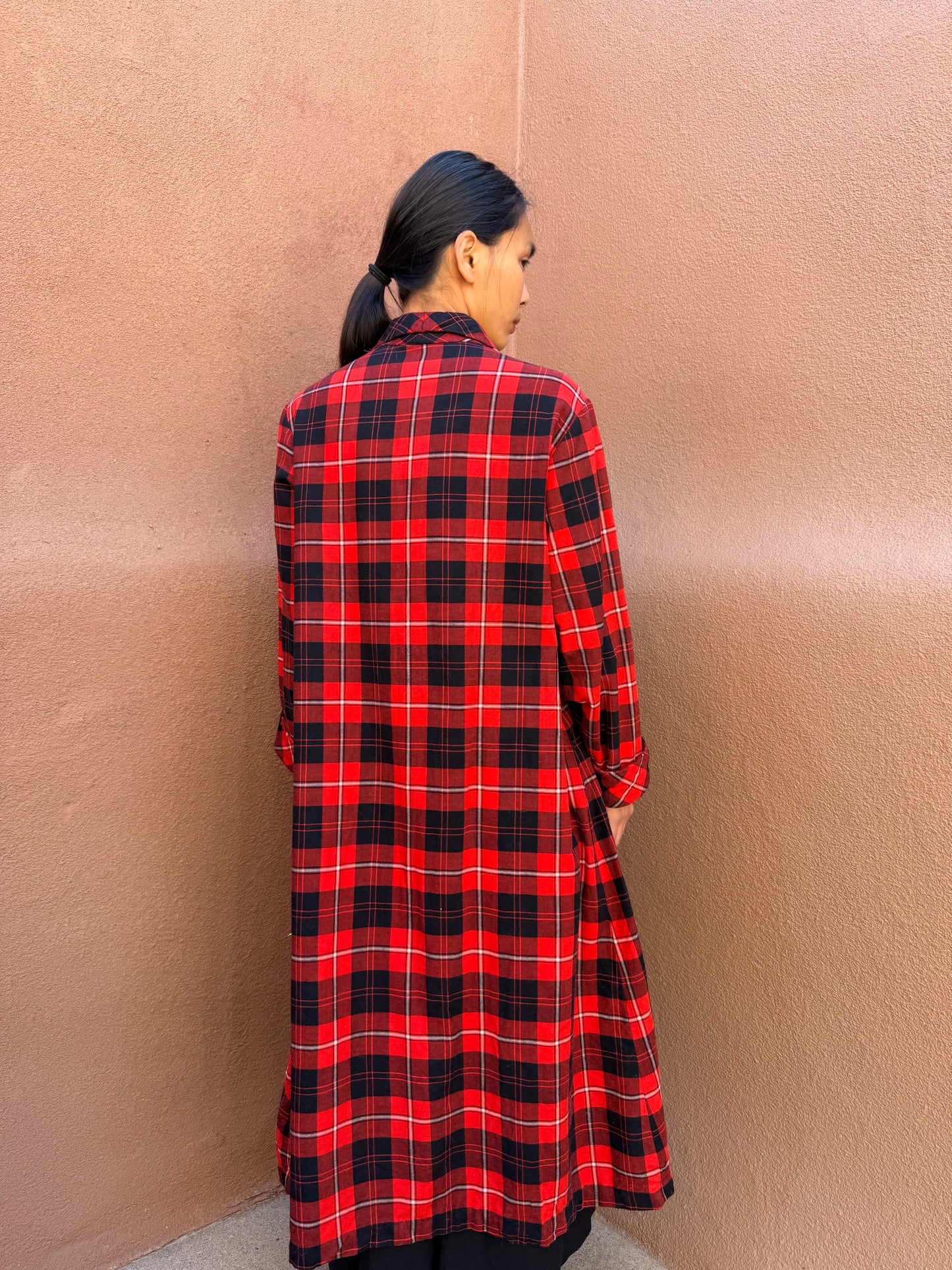 Vintage Plaid Duster