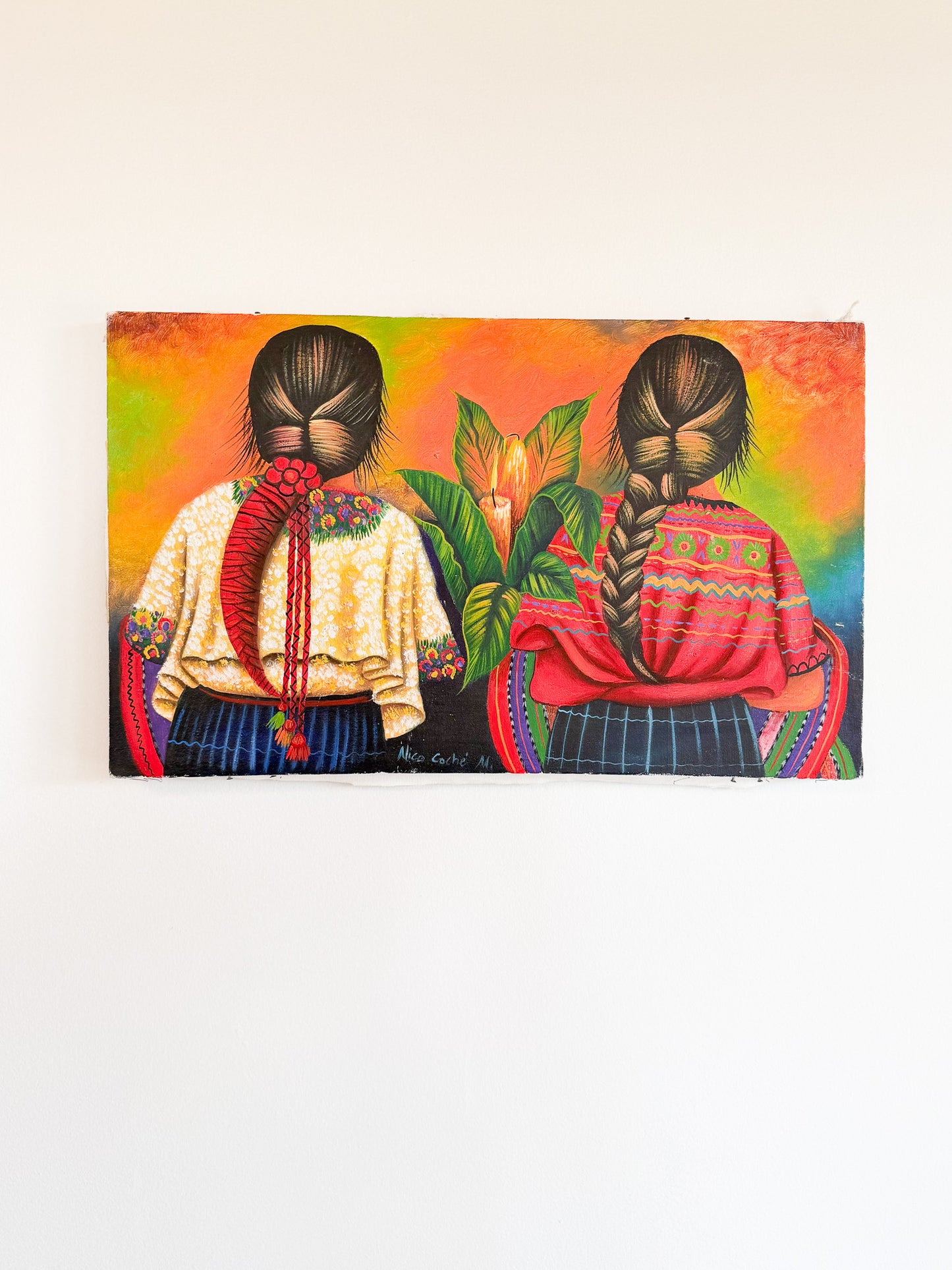 Vintage Mexican Folk Art Painting