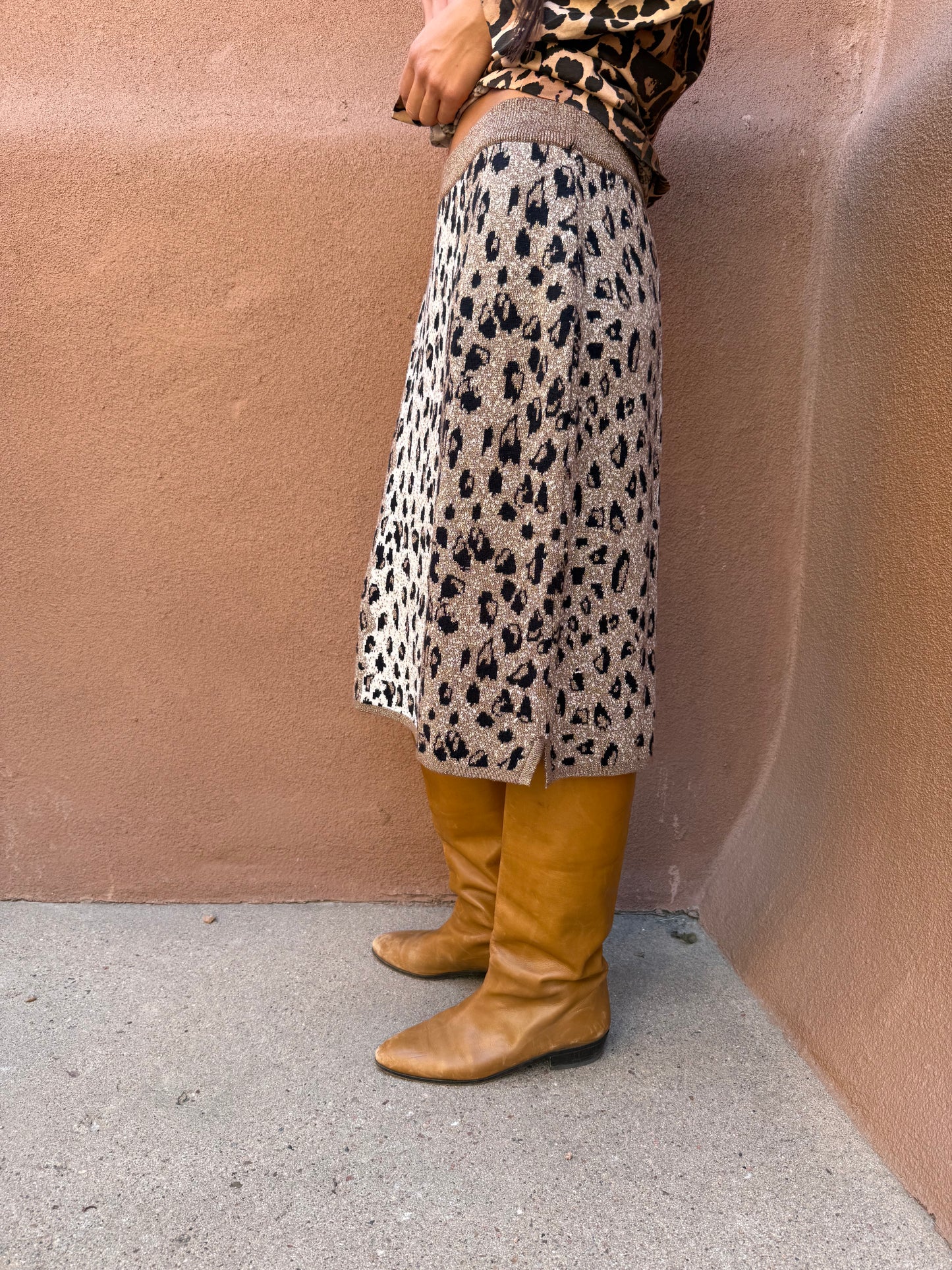 Vintage 80s Wildcat Sweater Skirt
