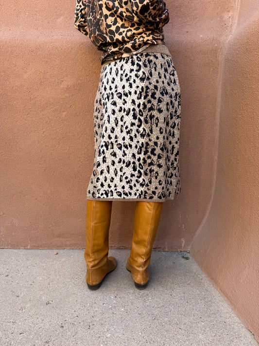 Vintage 80s Wildcat Sweater Skirt