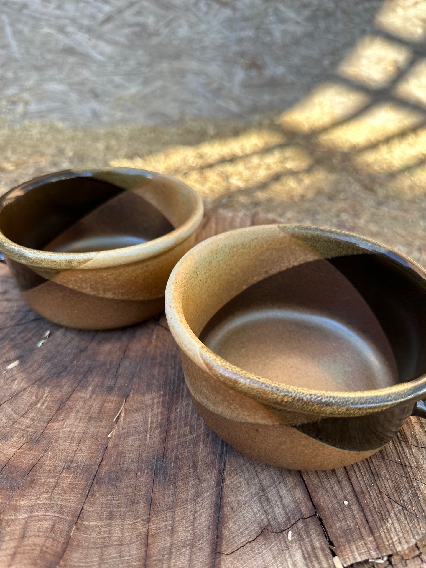Vintage Ceramic Wide Cups Set