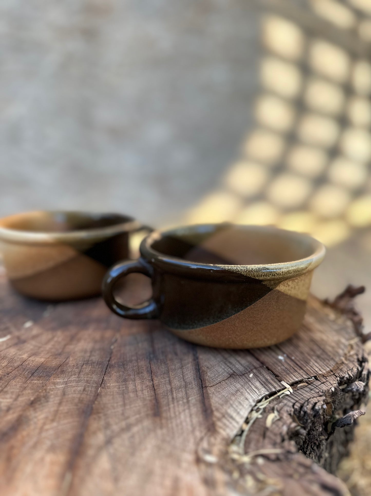 Vintage Ceramic Wide Cups Set