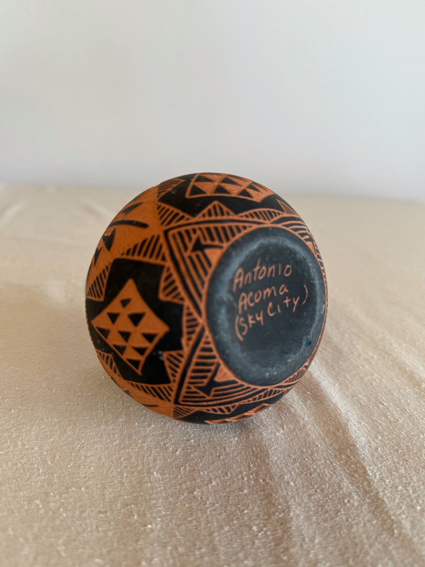 Acoma Etched Pottery by artist Antonio