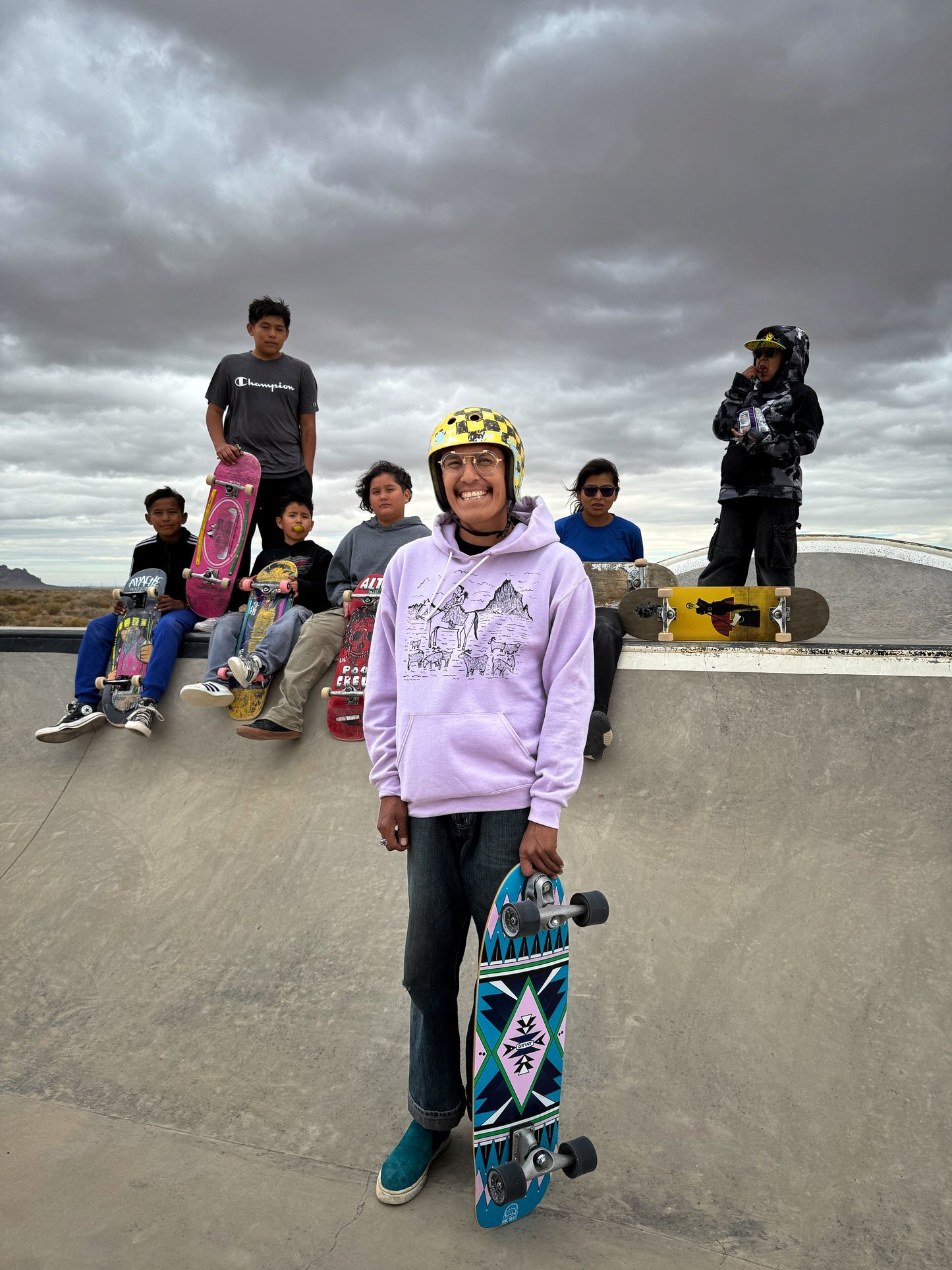 "Sheep Herders Special" Hoodie by Shawnshine Harrison- Desert Lilac